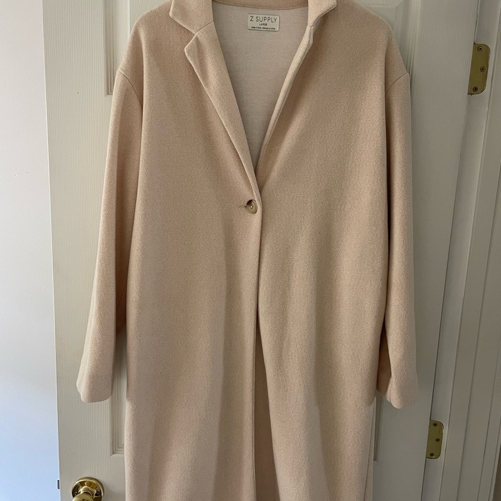 Z Supply Beige Long Coat